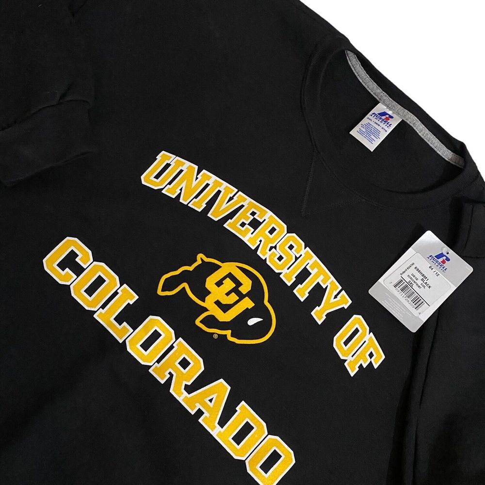 VTG Russell Colorado Buffaloes Football Pullover Mens Sweatshirt 3XL CU Buff